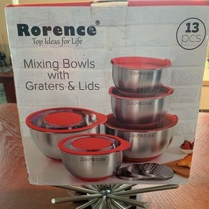 Rorence Stainless Steel Mixing Bowl Set of 5
